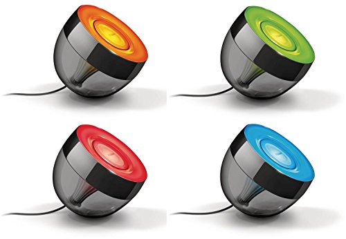 Philips Living Colors Iris, Energiesparende LED-Technologie mit 10 Watt,16 Millionen Farben, mit Fernbedienung, schwarz 7099930PH - 4