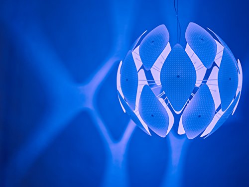 Philips myLiving Pendelleuchte Chiffon, 60 W, Plastik, E27, weiß, 59 x 59 x 52,4 cm, 4093331PN - 6