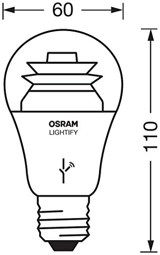 OSRAM LIGHTIFY Classic A LED-Glühlampe, 10 Watt, E27, klar, dimmbar / warmweiß 2700K / Kompatibel mit Alexa - 3