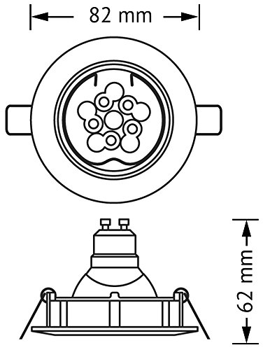 OSRAM LIGHTIFY LED-Einbauspot, Downlight Tunable White / dimmbar / warmweiß bis tageslicht 2700K – 6500K /Kompatibel mit Alexa - 4