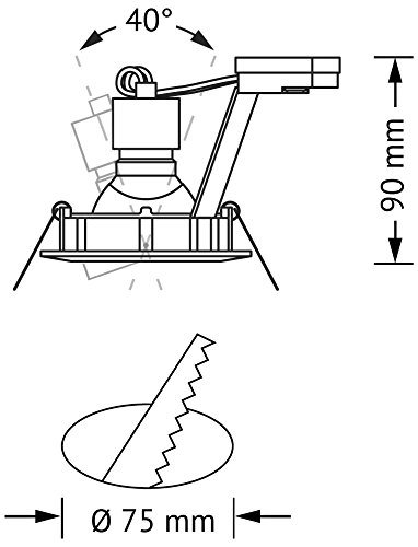 OSRAM LIGHTIFY LED-Einbauspot, Downlight Tunable White / dimmbar / warmweiß bis tageslicht 2700K – 6500K /Kompatibel mit Alexa - 5