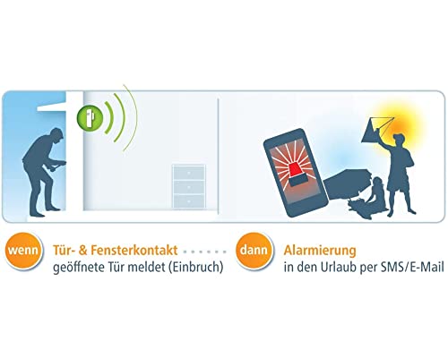 devolo Home Control Türkontakt/Fensterkontakt (Z-Wave Hausautomation, Haussteuerung per iOS/Android App, Smart Home Sensor, Funk Magnetkontakte) weiß - 5