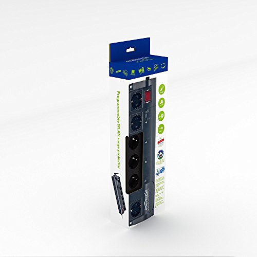 EnerGenie EG-PMS2-WLAN programmierbare IP-Steckdosenleiste (6-fach, Überspannungsschutz, WLAN-Schnittstelle) schwarz - 2