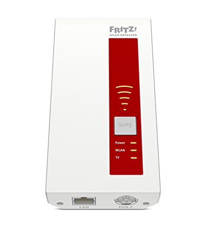 AVM FRITZ!WLAN Repeater DVB-C (Dual-Tuner für Kabel-TV (DVB-C), WLAN AC + N bis zu 1.300 MBit/s (5 GHz) + 450MBit/s (2,4 GHz)), geeignet für Deutschland - 2