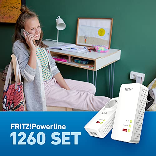 AVM FRITZ Powerline 1260E / 1220E WLAN Set (WLAN-Access Point, ideal für Media-Streaming oder NAS-Anbindungen, deutschsprachige Version, 1.200 MBit/s) - 6