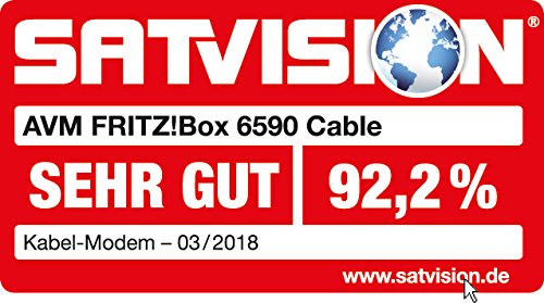 AVM FRITZ!Box 6590 Cable WLAN AC + N Router (DOCSIS-3.0-Kabelmodem, Dual-WLAN AC+N mit 1.733 Mbit/s (5 GHz) + 800 MBit/s (2,4 GHz), VoIP-Telefonanlage) - 8