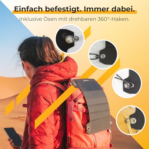 SunnyBAG Leaf+ – Premium Outdoor Solar Ladegerät - 5