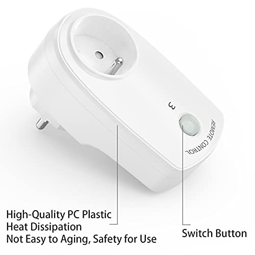 Funksteckdosen Set aus 5 Funksteckdose mit 2 Fernbedienung - 4
