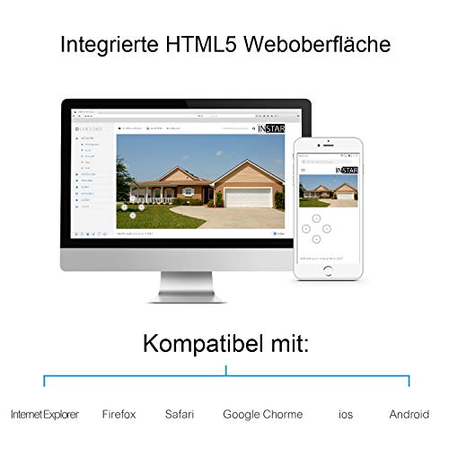 INSTAR IN-9020 Full HD Weiss – wetterfeste Überwachungskamera – LAN – WLAN IP Kamera - 9