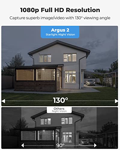 Reolink Überwachungskamera Argus 2 + Solarpanel, 1080p kabellose WLAN IP Kamera - 3