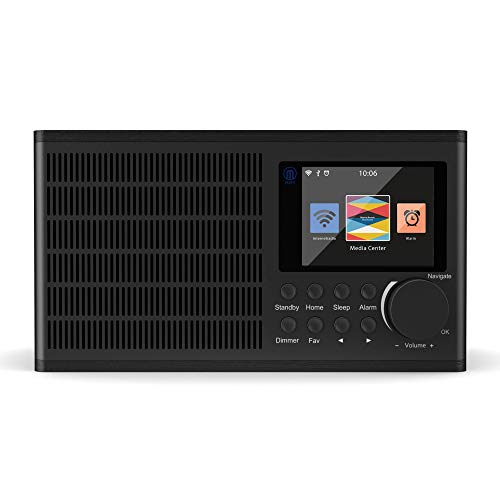 Majority Peterhouse Internetradios WiFi-Verbindung, USB Eingang/Aufladen, Aux-in, Dual Wecker und Einstellungen (Schwarz) - 2