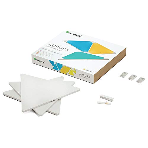 nanoleaf Aurora & Rhythm Starter Kit LED RGBW Farbwechsel-LED & Sound-Modul Starter Set inkl. 9 Panel | App-Steuerung | 16 Millionen Farben | Kompatibel mit Apple HomeKit & Android, google assistant - 7