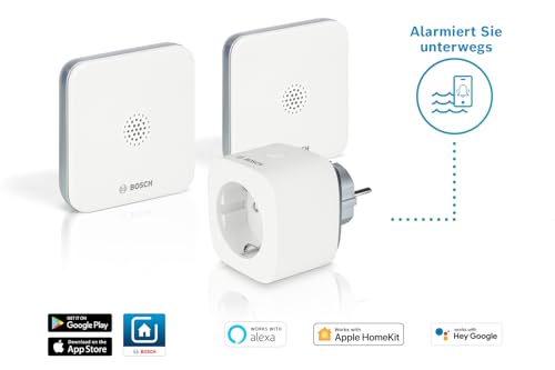Bosch Smart Home Wassermelder Sicherheit Paket, mit Notrufschnellwahl in der App, rutschfest, kompakt, inkl. Funksignal-Verlängerung - 6
