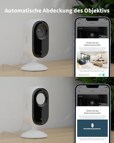 Arlo Indoor Überwachungskamera Innen, 2er Set, 2K HD Video, 2-Wege-Audio, Bewegungsmelder, Kabelgebunden, Ideal Als Babyphone, Haustierkamera, Hausüberwachung, mit Arlo Secure Plan Testzeitraum, Weiß - 4