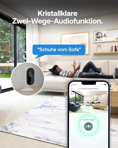 Arlo Indoor 3 HD Überwachungskamera Innen, 2er Set, HD Video, 2-Wege-Audio, Bewegungsmelder, Kabelgebunden, Babyphone, Haustierkamera, Hausüberwachung, mit Secure Plan Testzeitraum, Weiß - 7