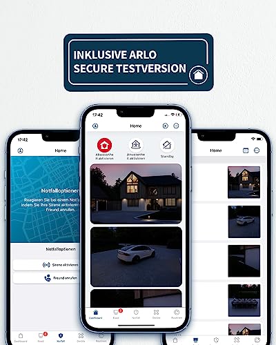 Arlo Ultra 2 Überwachungskamera Aussen WLAN, Kabellos, 4K UHD Qualitätsprodukt, 180° Sichtfeld, Spotlight, Farb-Nachtsicht, Bewegungsmelder, Alarm Sirene, Zusatzkamera mit Akku, SmartHub Benötigt - 3