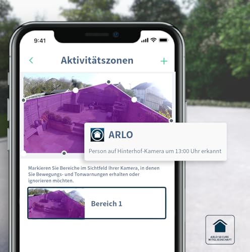 Arlo Ultra 2 Überwachungskamera Aussen WLAN, Kabellos, 4K UHD Qualitätsprodukt, 180° Sichtfeld, Spotlight, Farb-Nachtsicht, Bewegungsmelder, Alarm Sirene, Zusatzkamera mit Akku, SmartHub Benötigt - 6