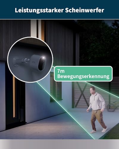 Arlo Pro 5 Überwachungskamera Aussen WLAN, 2K+ HDR Video, Kabellos, Verbesserte Farbnachtsicht, 160° Blickwinkel, Spotlight, 2-Wege Audio, Alarm Sirene, Secure Testzeitraum, 1er Set, Weiß - 7