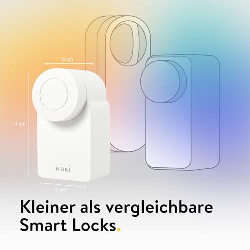 Nuki Smart Lock Go (2025) mit Bluetooth, WLAN & Matter, elektronisches Türschloss macht Smartphone zum Schlüssel & ermöglicht schlüssellosen Zutritt, smartes Schloss zum Nachrüsten ohne Zylindertausch - 2