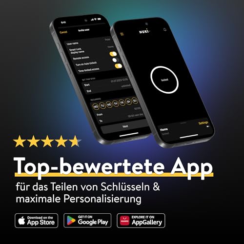 Nuki Smart Lock Go (2025) mit Bluetooth, WLAN & Matter, elektronisches Türschloss macht Smartphone zum Schlüssel & ermöglicht schlüssellosen Zutritt, smartes Schloss zum Nachrüsten ohne Zylindertausch - 7
