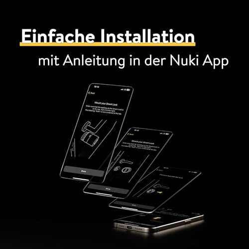 Nuki Smart Lock Pro mit Bluetooth, WLAN & Matter, für mühelose Integration ins Smart Home, elektronisches Türschloss ermöglicht Tür aus der Ferne zu sperren, einfach zum Nachrüsten ohne Zylindertausch - 3