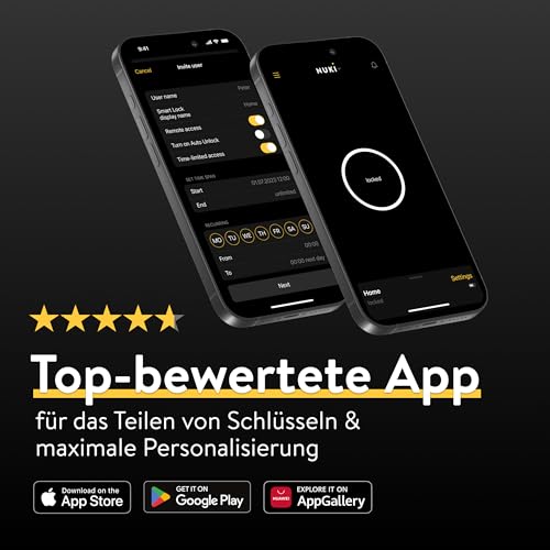 Nuki Smart Lock Ultra, elektronisches Türschloss mit Bluetooth, WLAN & Matter, für mühelose Integration ins Smart Home, Tür entsperren über Fernzugriff, mit 3 verschiedenen Sperrmodi - 6