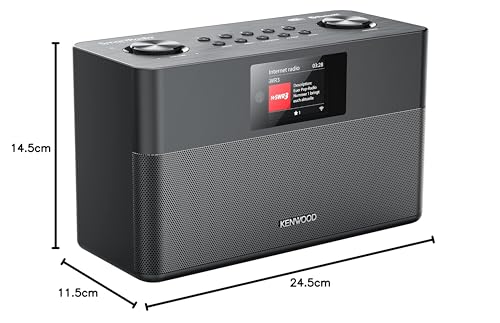 KENWOOD CR-ST100S-B - Smart-Radio mit Internetradio, WLAN, 2 x 10 W RMS, Bassreflex Lautsprecher, DAB+, UKW, Bluetooth, USB, Line-In/-Out, Weckfunktion, Sleeptimer, TFT-Farbdisplay, Fernbedienung - 8