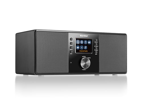 Karcher DAB 7000i - Stereo Internetradio (DAB+ / UKW, WLAN und Bluetooth, Farbdisplay, USB, AUX-In, 14 Watt, Wecker, Kopfhöreranschluss, Digitalradio inkl. Fernbedienung, schwarz) - 4