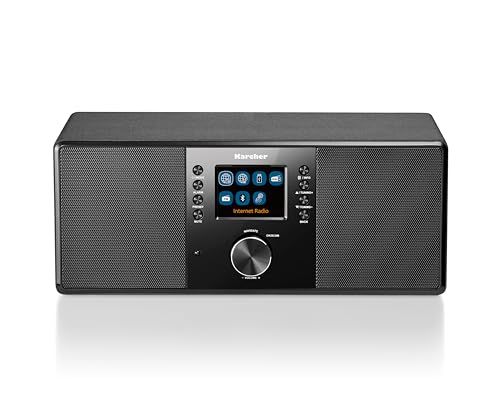 Karcher DAB 7000i - Stereo Internetradio (DAB+ / UKW, WLAN und Bluetooth, Farbdisplay, USB, AUX-In, 14 Watt, Wecker, Kopfhöreranschluss, Digitalradio inkl. Fernbedienung, schwarz) - 5