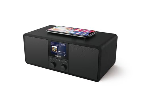 Philips R8805/10 Internetradio mit DAB+ & UKW | Spotify Connect & Bluetooth Streaming | Kabelloses Qi-Ladepad & USB-Anschluss | Wecker & Sleeptimer - 2
