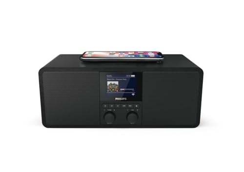 Philips R8805/10 Internetradio mit DAB+ & UKW | Spotify Connect & Bluetooth Streaming | Kabelloses Qi-Ladepad & USB-Anschluss | Wecker & Sleeptimer - 5