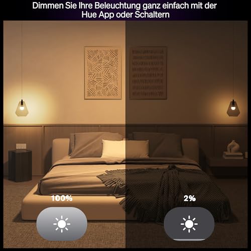 Philips Hue Essential Starter-Set: Bridge + 4 Essential E27 Smart Leuchtmittel, White und Color Ambiance, 2200-6500K, dimmbar, funktioniert mit Alexa, Google Assistant, Samsung SmartThings, Apple Home - 5