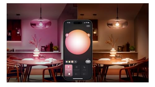 Philips Hue Smart Lighting Starter Kit mit 3 Lampen und Bridge, Weiß- und Farbatmosphäre, E27-Lampen, 806 Lumen, 60 W, inklusive Bridge, App-Steuerung, kompatibel mit Alexa und Google Assistant - 2