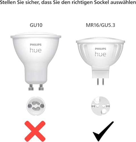 Philips Hue Starterpaket GU5.3 mit 2 Spots (MR16) Inkl.1 Hue Bridge - Hue White Ambiance LED Lampen für das Hue Lichtsystem mit allen Weißtönen, smarte Lichtsteuerung über Sprache und App - 7