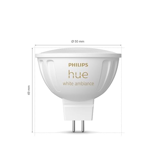 Philips Hue Starterpaket White and Color Ambiance GU5.3-2 Hue Lampen, Dimmer Switch und Bridge - Einfache Installation - Funktioniert mit Alexa und Google Home - 3