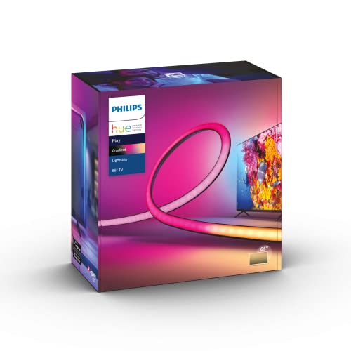 Philips Hue Entertainment Starterpaket für 65 Zoll TV - 1 HDMI Sync Box (Inkl. HDMI Kabel) - 1 Philips Hue Play Gradient Lightstrip 65 Zoll - 4