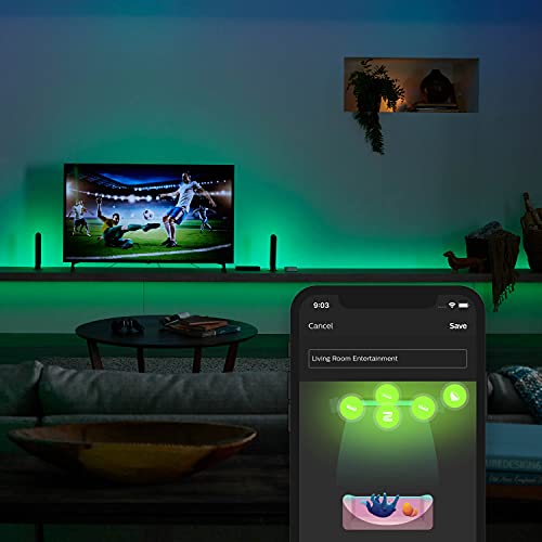 Philips Hue Entertainment Starterpaket für 65 Zoll TV - 1 HDMI Sync Box (Inkl. HDMI Kabel) - 1 Philips Hue Play Gradient Lightstrip 65 Zoll - 2