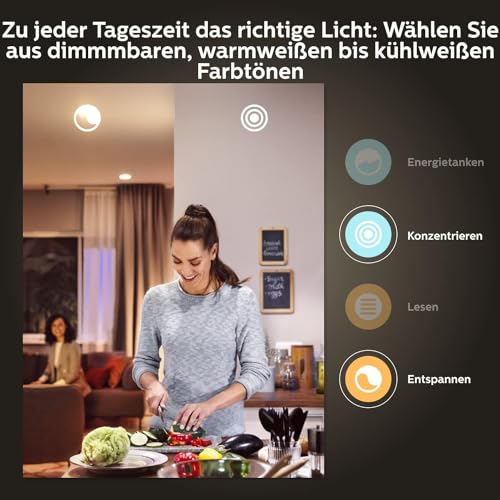 Philips Hue White Ambiance E27 3er Starter Set inkl. Smart Button, dimmbar, alle Weißschattierungen, steuerbar via App, kompatibel mit Amazon Alexa (Echo, Echo Dot) - 4