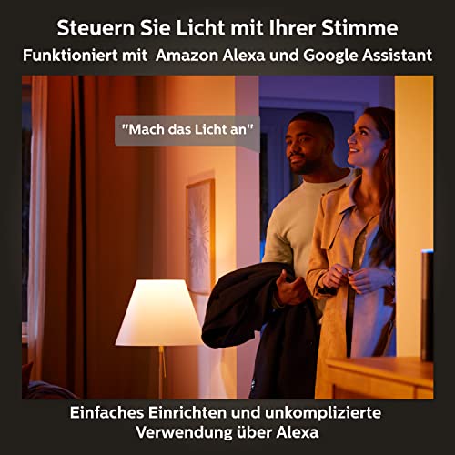 Philips Hue White Ambiance E27 3er Starter Set inkl. Smart Button, dimmbar, alle Weißschattierungen, steuerbar via App, kompatibel mit Amazon Alexa (Echo, Echo Dot) - 9