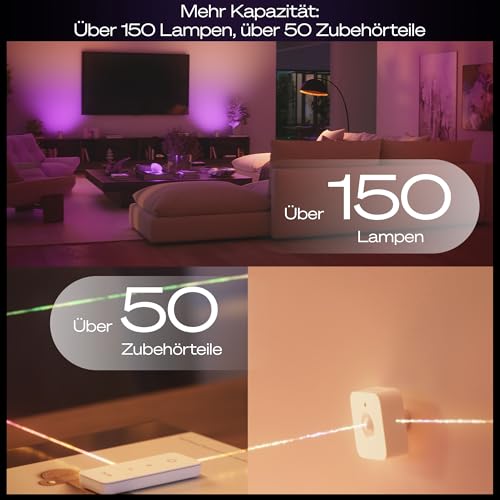 Philips Hue Bridge Pro Steuergerät für Hue-Beleuchtungssysteme, intelligente Steuerzentrale zur Steuerung von Hue-Smart-Home-Leuchten, kompatibel mit Sprachsteuerung und über App von überall aus - 9
