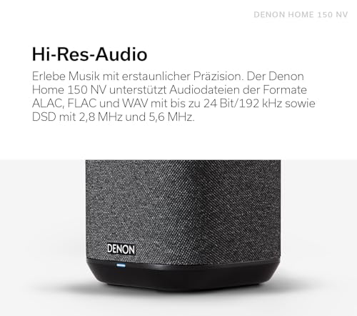 Denon Home 150 NV kabelloser Lautsprecher mit integrierter HEOS Multiroom-Technologie, Bluetooth, Apple AirPlay 2, Weiß - 6