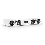Nubert nuBoxx AS-425 max | Weiße Soundbar mit weißer Front | Stereobar für HiFi | TV-Lautsprecher belastbar bis 50 kg | Soundbase mit Klangregelung | Stereobase für Heimkino | Sounddeck