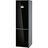 Bosch KGF39SB45 Serie 8 Freistehende Kühl-Gefrier-Kombination/A+++ / 203 cm / 180 kWh/Jahr/ColorGlass Schwarz / 285 L Kühlteil / 110 L Gefrierteil/No Frost/VitaFresh pro/Home Connect fähig