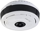7links Überwachungskameras: 360°-Panorama-Überwachungskamera mit 2K, Nachtsicht, WLAN & App (360 Grad Kamera, WLAN Überwachungskameras, Funk Bewegungsmelder)