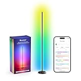 Nanoleaf Matter Smart Stehlampe Wohnzimmer, RGB IC LED Floor Lamp Dimmbar, Musik Sync, Dynamische Gradient Szenen, App & Sprachsteuerung (Funktion mit Alexa, Apple, Google), Schlafzimmer Gaming Deko