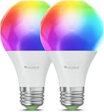 Nanoleaf Matter Essentials WLAN Glühbirnen E27, 2 smarte RGBW LED Lampen - 16 Mio. Farben, individuelle Zeitpläne, App- & Sprachsteuerung (kompatibel mit Alexa, Apple & Google Home), Deko & Gaming
