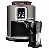 Krups EA860E Kaffeevollautomat One-Touch-Cappuccino Latte Smart, App gesteuert, Milchbehälter, 1,8 L, 15 bar, metall/schwarz