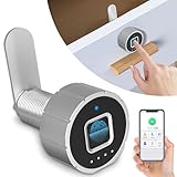 Möbelschloss Fingerabdruck (27mm), Anweller Briefkastenschloss Schrankschloss mit APP Entsperren und Steuern, Biometrisches Schloss mit TYPE C Wiederaufladbar für Zuhause, Büro